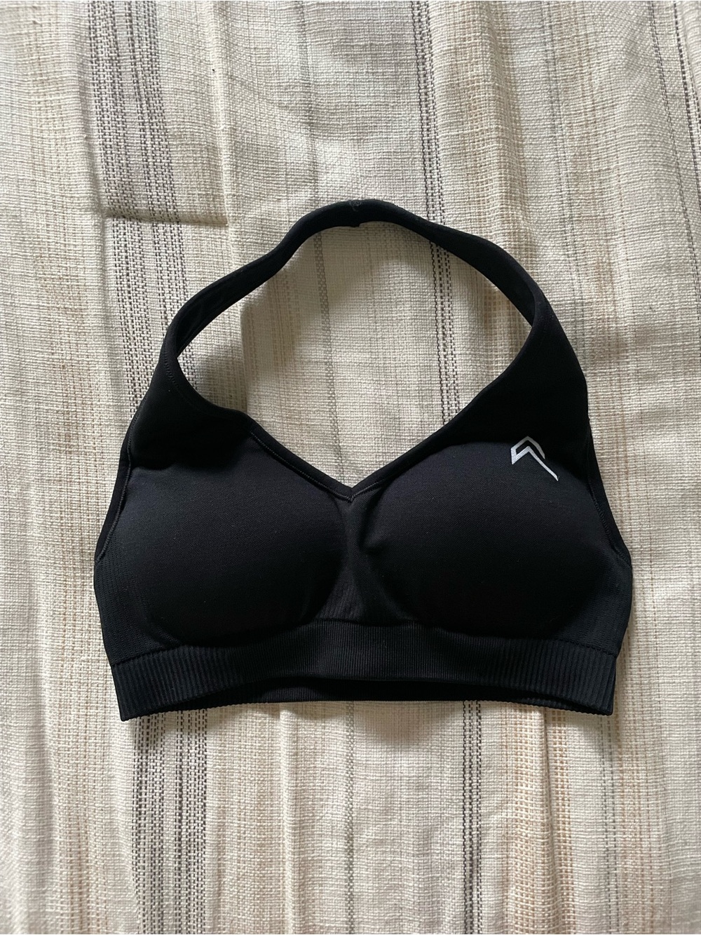 Oner Active Classic Seamless 2.0 Halter Neck Bralette in Black Marl